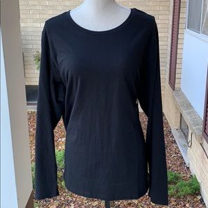 Black long sleeve T-shirt, 3X